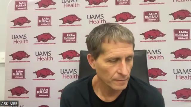 WATCH: Arkansas basketball coach Eric Musselman previews UNC Greensboro