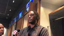 Pacers center Myles Turner discusses their defensive effort in their blowout of the Knicks