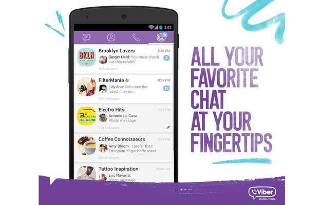 Viber's new Public Chats sound a lot like Twitter