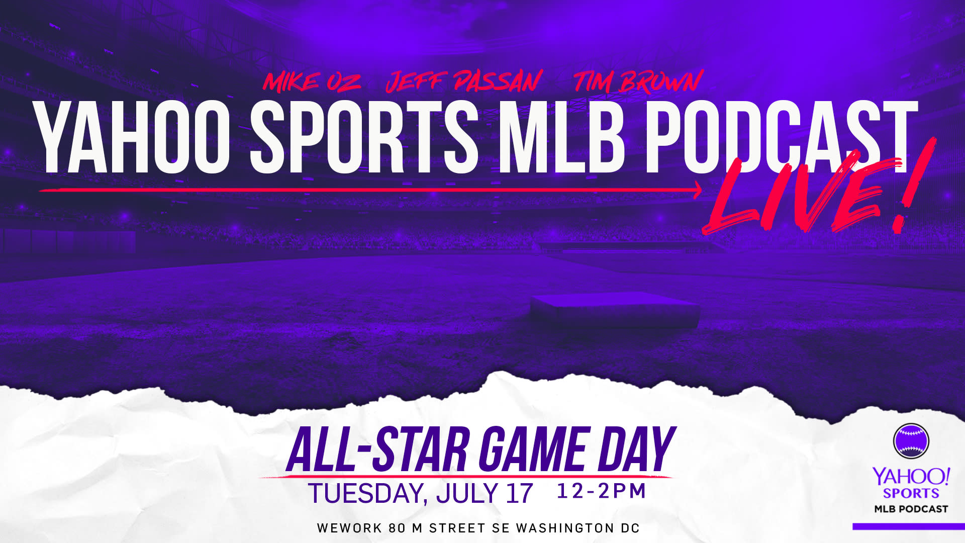 The Yahoo Sports MLB Podcast is going LIVE in D.C.! Video