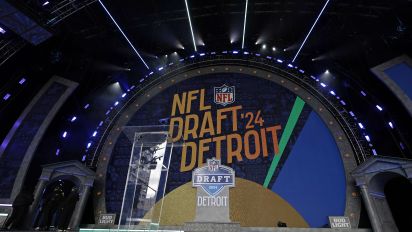 Associated Press - A general view of the NFL Draft stage on Wednesday, April 24, 2024 in Detroit. (AP Photo/Adam Hunger)