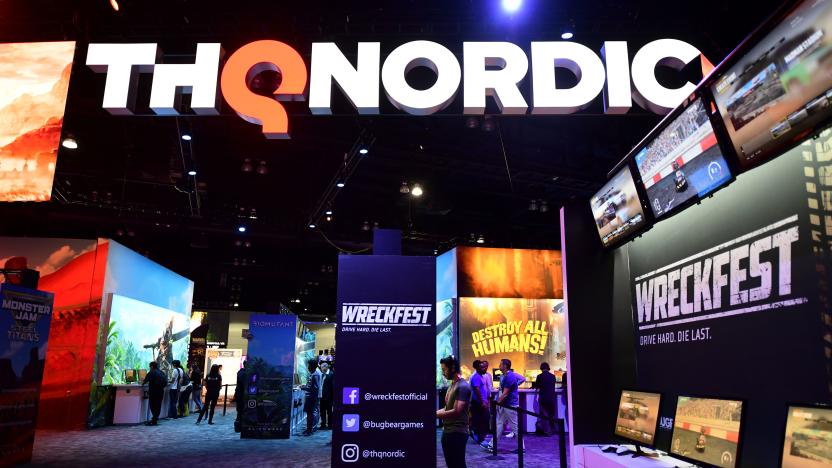 A gaming fan plays "Wreckfest" from THQ Nordic at the 2019 Electronic Entertainment Expo, also known as E3, on June 12, 2019 in Los Angeles, California. - Gaming fans and developers gather, connecting thousands of the brightest, best and most innovative in the interactive entertainment industry and a chance for many to preview new games. (Photo by Frederic J. BROWN / AFP)        (Photo credit should read FREDERIC J. BROWN/AFP via Getty Images)