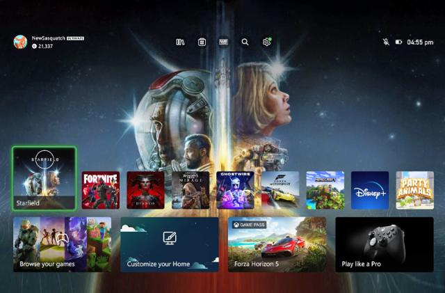 Xbox interface update July 2023