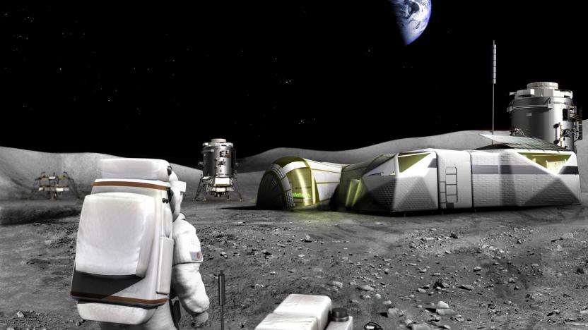 ESA's concept for a 3D-printed Moon base