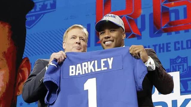 Saquon Barkley is the highest-drafted player with a female agent