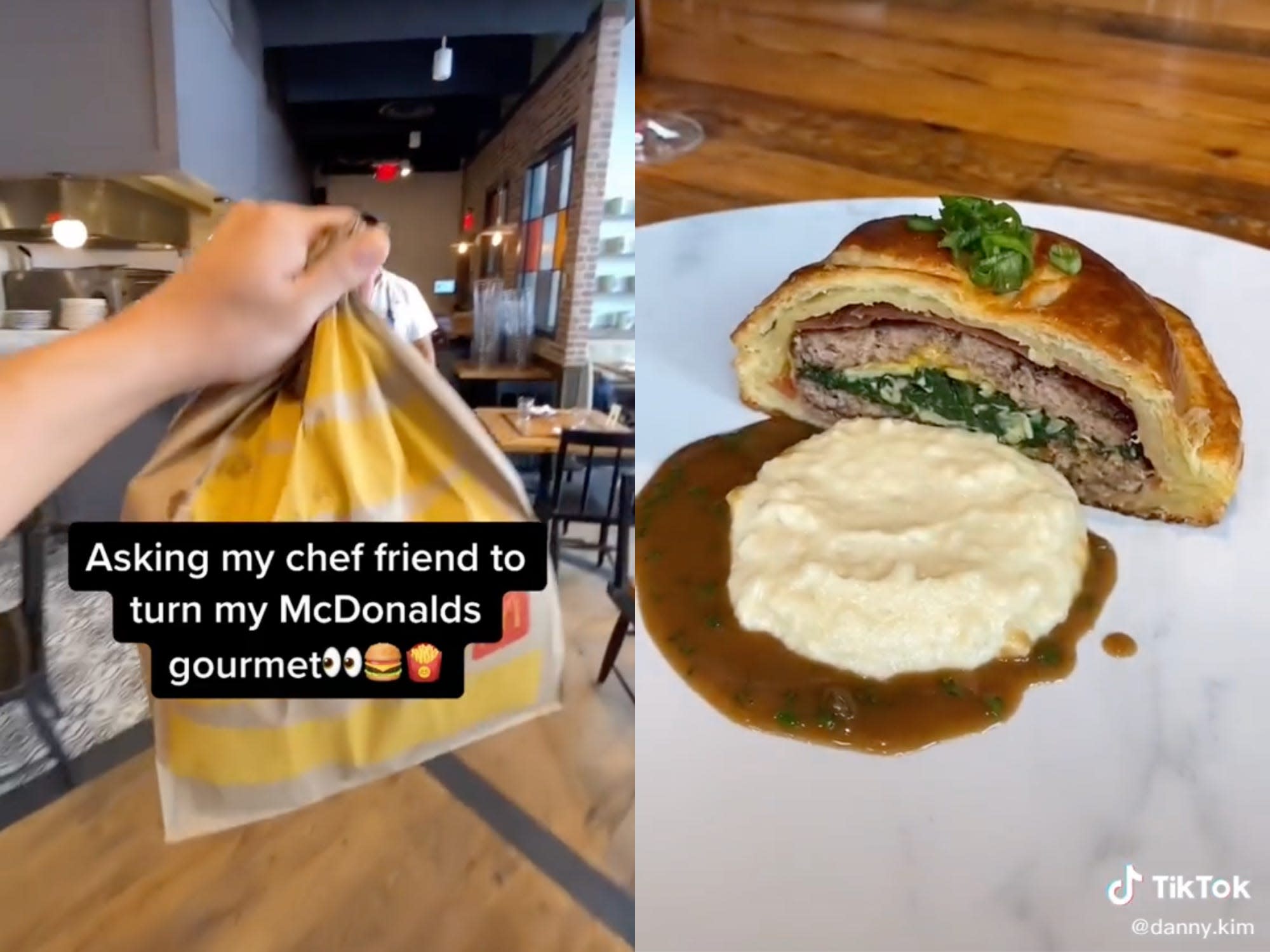 A chef's McDonald's hack went viral on TikTok after he turned a burger and fries..