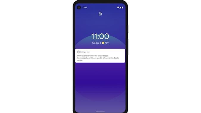 Android 11 auto-reset permissions