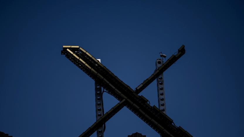 'X' logo is seen on the top of the headquarters of the messaging platform X, formerly known as Twitter, in downtown San Francisco, California, U.S., July 30, 2023. REUTERS/Carlos Barria