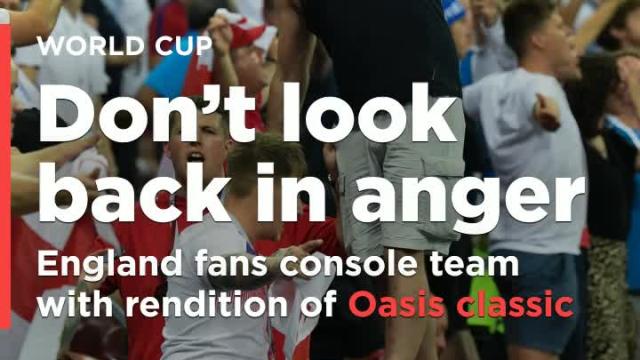 England fans break out stadium rendition of Oasis classic to console team after tough loss