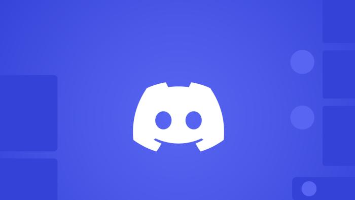 The Discord logo on a blue background