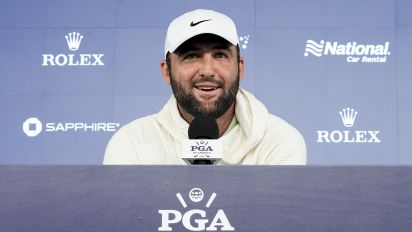 Associated Press - Scottie Scheffler speaks during a news conference during the PGA Championship golf tournament at the Valhalla Golf Club, Tuesday, May 14, 2024, in Louisville, Ky. (AP Photo/Sue Ogrocki)