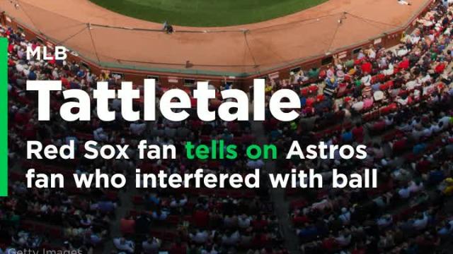 Red Sox fan tells on Astros fan who interfered with ball