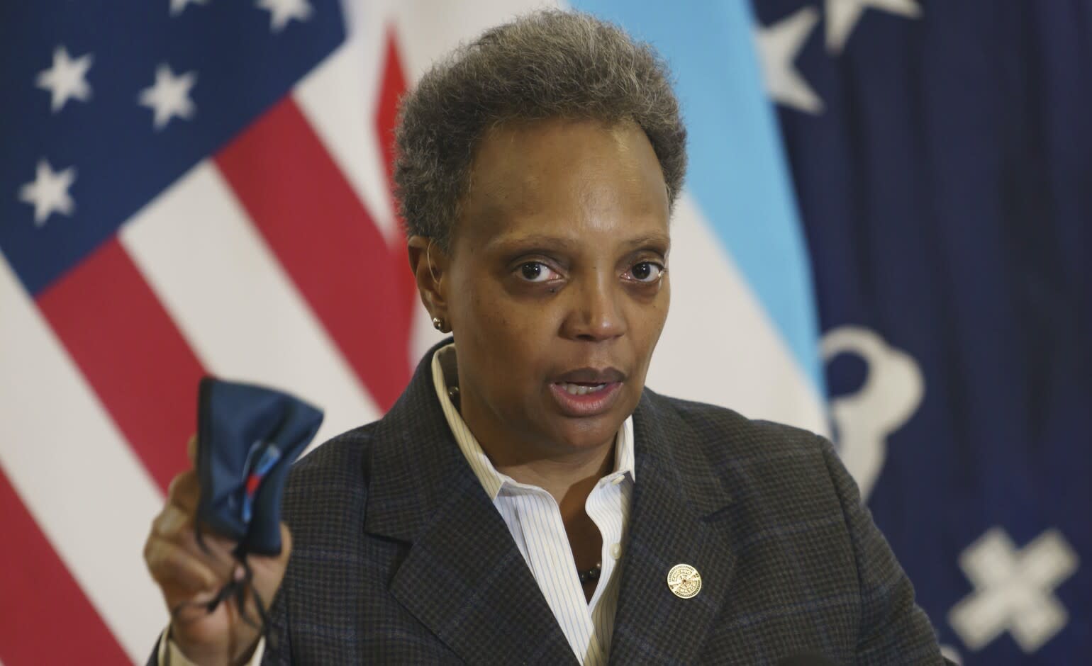 Chicago Mayor Lori Lightfoot called for more federal gun control in respons...