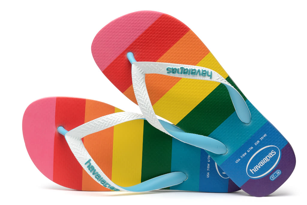 giant rainbow flip flop