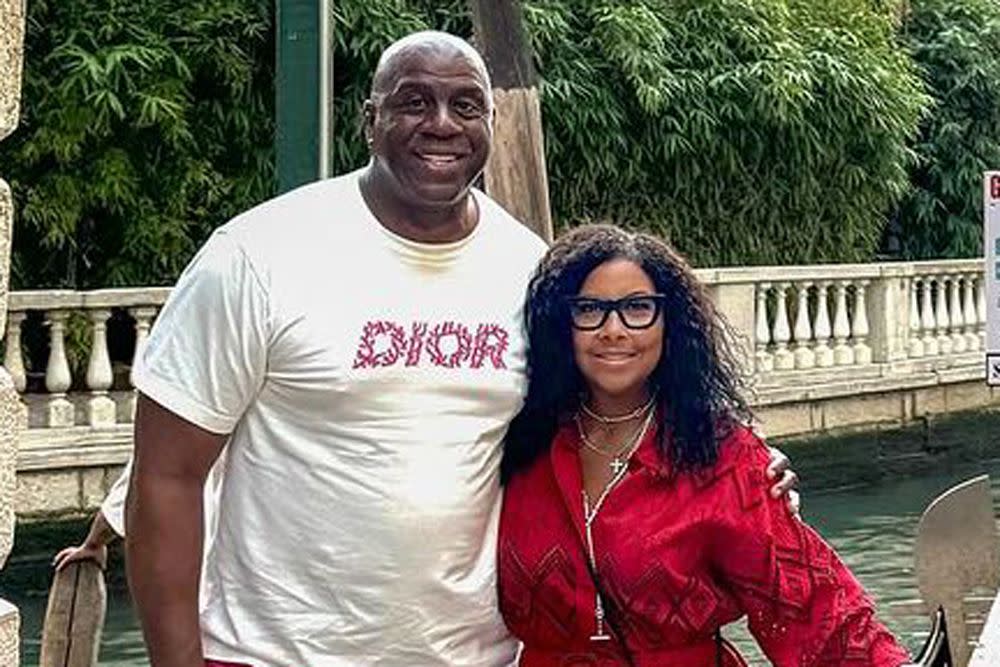 Magic Johnson and Wife Cookie Make a Romantic Stop in Venice During Annual Yacht Vacation