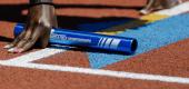 A high school track and field race took a funny turn at Logan High School in Utah. (Carlos Gonzalez/NCAA Photos via Getty Images)