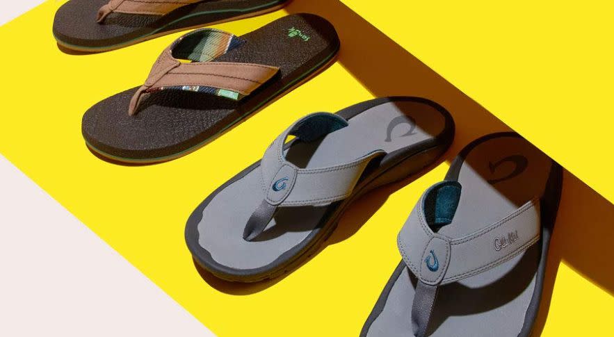 comfortable mens flip flops