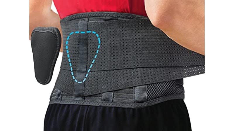 Heated Lower Back Brace for Back Pain, Back Support Belt with Heat & Metal  Stays