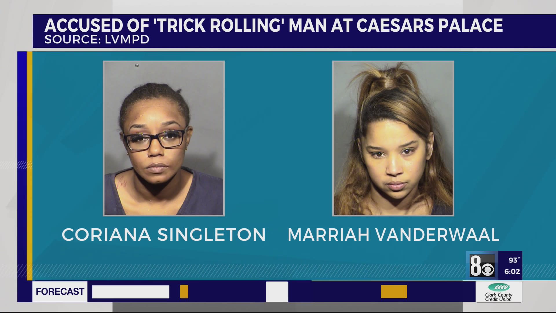 Trick Roll 2 women accused of stealing $125K cash, Rolex in Strip sex work heist, police