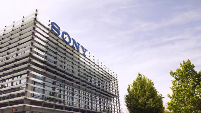 Prague, Czech republic - May 22, 2017: Sony company logo on headquarters building on May 17, 2017 in Prague, Czech republic. Sony chief executive outlines long-term profit strategy after closing in on its highest profit in two decades.