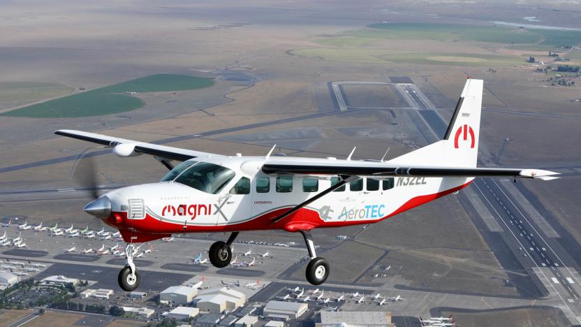 Magnix and AeroTEC eCaravan electric aircraft on first flight