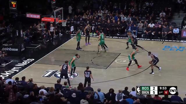 Royce O’Neale with an and one vs the Boston Celtics