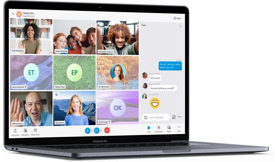 Skype redesign on a MacBook Pro