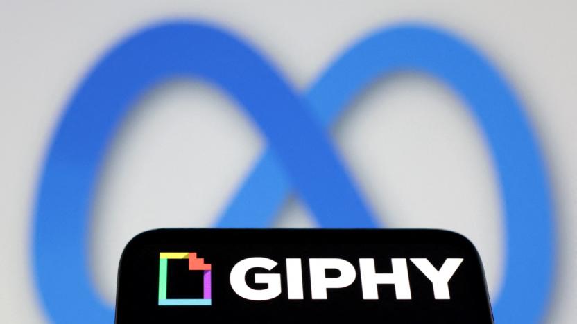 Meta and Giphy logos are seen in this illustration taken June 16, 2022. REUTERS/Dado Ruvic/Illustration