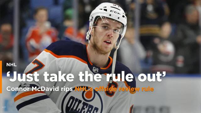 Connor McDavid rips NHL's offside rule after Oilers' goal overturned