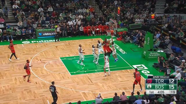 Fred VanVleet with a 2-pointer vs the Boston Celtics