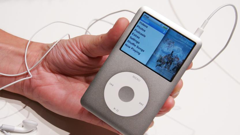 LONDON - SEPTEMBER 05:  The new Ipod Classic is held at the UK launch of the product at the BBC on September 5, 2007 in London, England. Steve Jobs spoke to the press at the launch of the new Ipod Touch in San Francisco  (Photo by Cate Gillon/Getty Images)