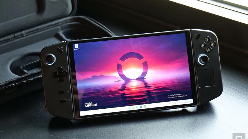 Lenovo's upcoming handheld gaming PC, the Legion Go. Pricing starts at $699 with an official on-sale date slated for sometime in October 2022. 