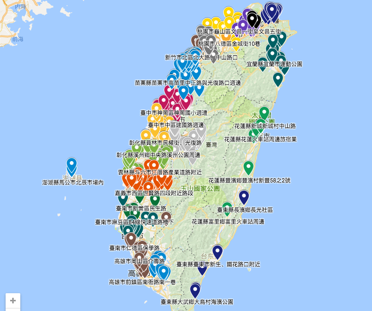 網友整合台灣犯罪地圖邊個城市最安全