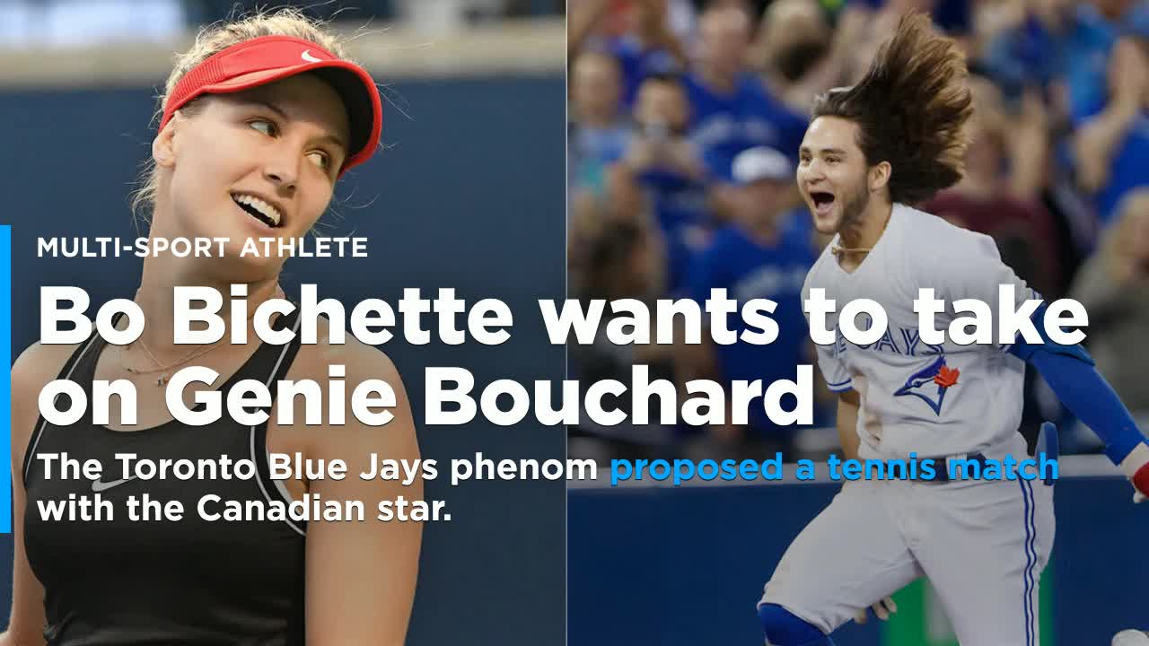 Blue Jays' Bo Bichette proposes tennis match with Genie Bouchard