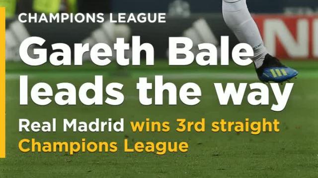 Gareth Bale leads the way as Real Madrid wins 3rd straight Champions League