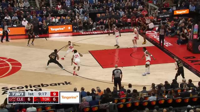 Donovan Mitchell with a 3-pointer vs the Toronto Raptors