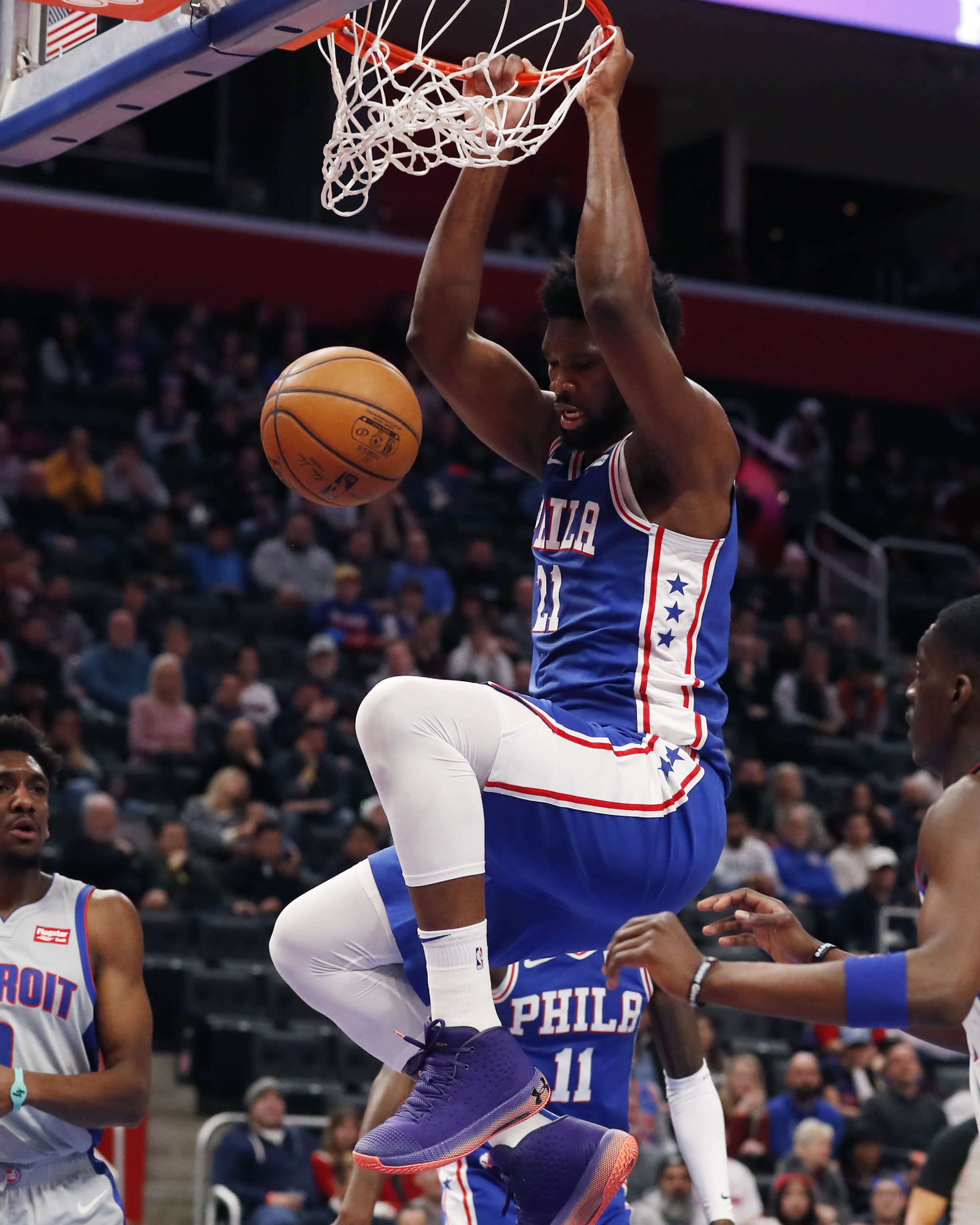 Harris, Simmons lead 76ers to 125109 win over Pistons