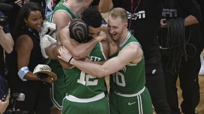 Getty Images - BOSTON, MA, UNITED STATES - JUNE 17: Players of Boston Celtics celebrate after winning the National Basketball Association (NBA) finals game against Dallas Mavericks at the TD Garden in Boston, Massachusetts, United States on June 17, 2024. (Photo by Celal Gunes/Anadolu via Getty Images)