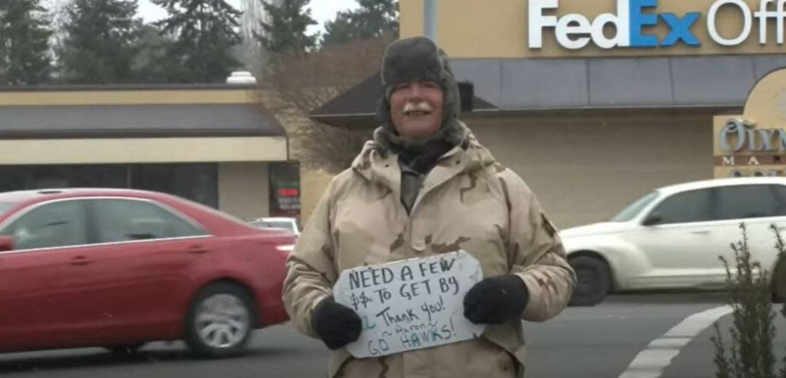 You saw him for years at Fones Road and Pacific Avenue in Olympia. He died in De..