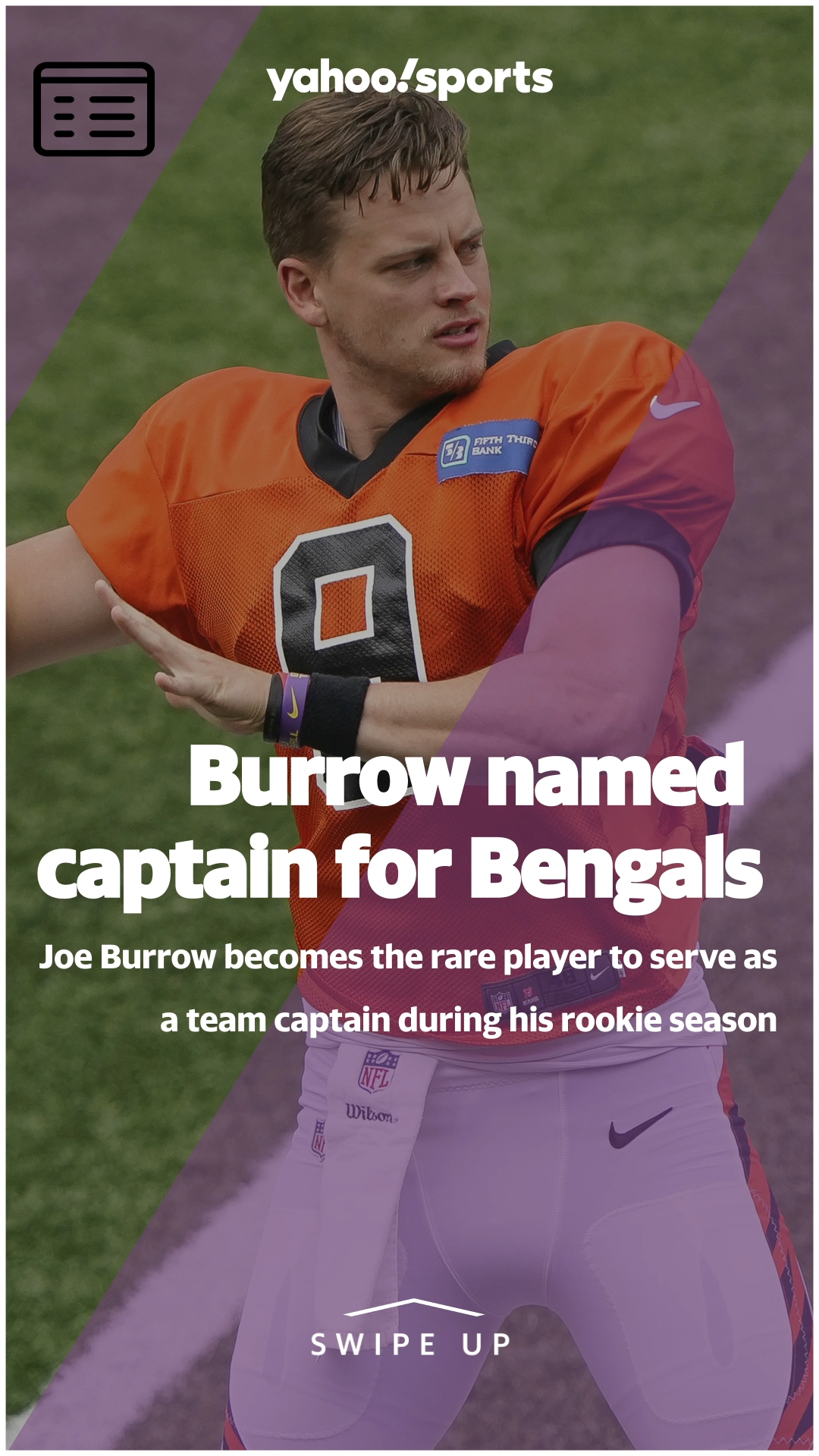 Joe Burrow named Bengals team captain as rookie