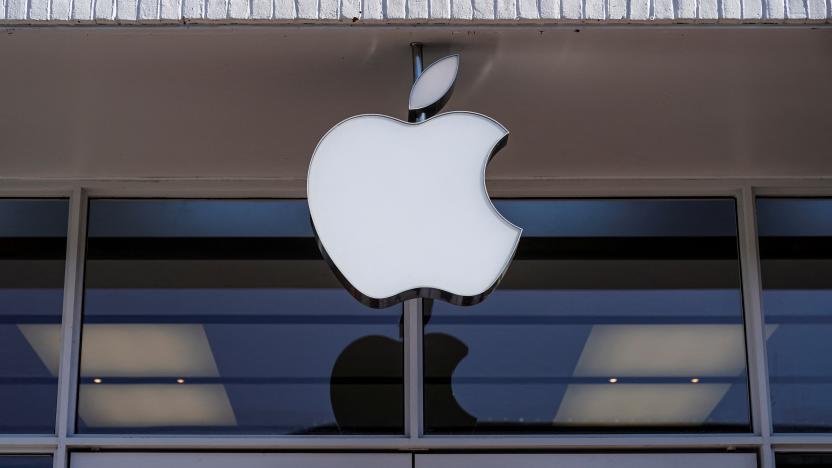 Logo of an Apple store is seen as Apple Inc. reports fourth quarter earnings in Washington, U.S., January 27, 2022.      REUTERS/Joshua Roberts