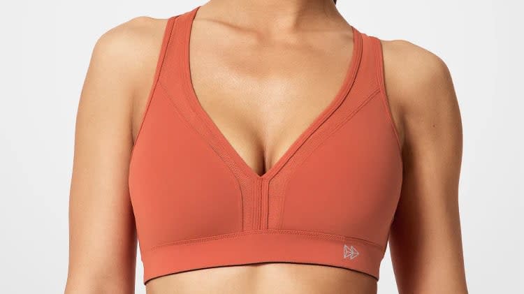 Mrat Clearance Women Large Bust Bras Lace Breathable Plus Size Sports Lace  V Neck Criss Cross Back Bralette Women Large Bust Base Non-Steel Ring