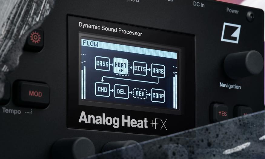 A shot of the display of the Analog Heat +FX.