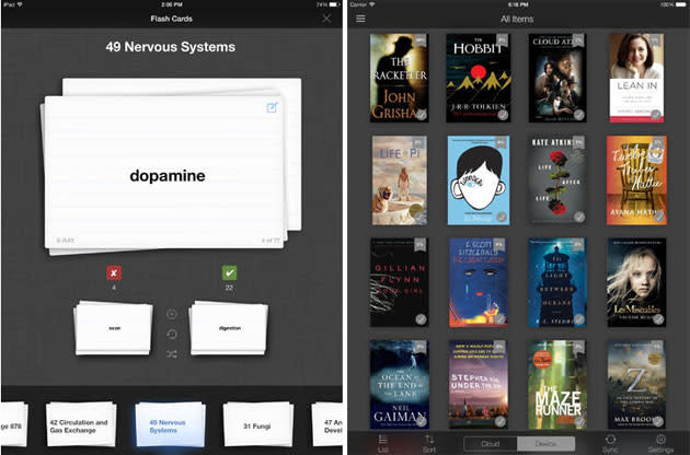 Kindle For Ios Updated With Flashcards Notebook Filters And Better Search Engadget