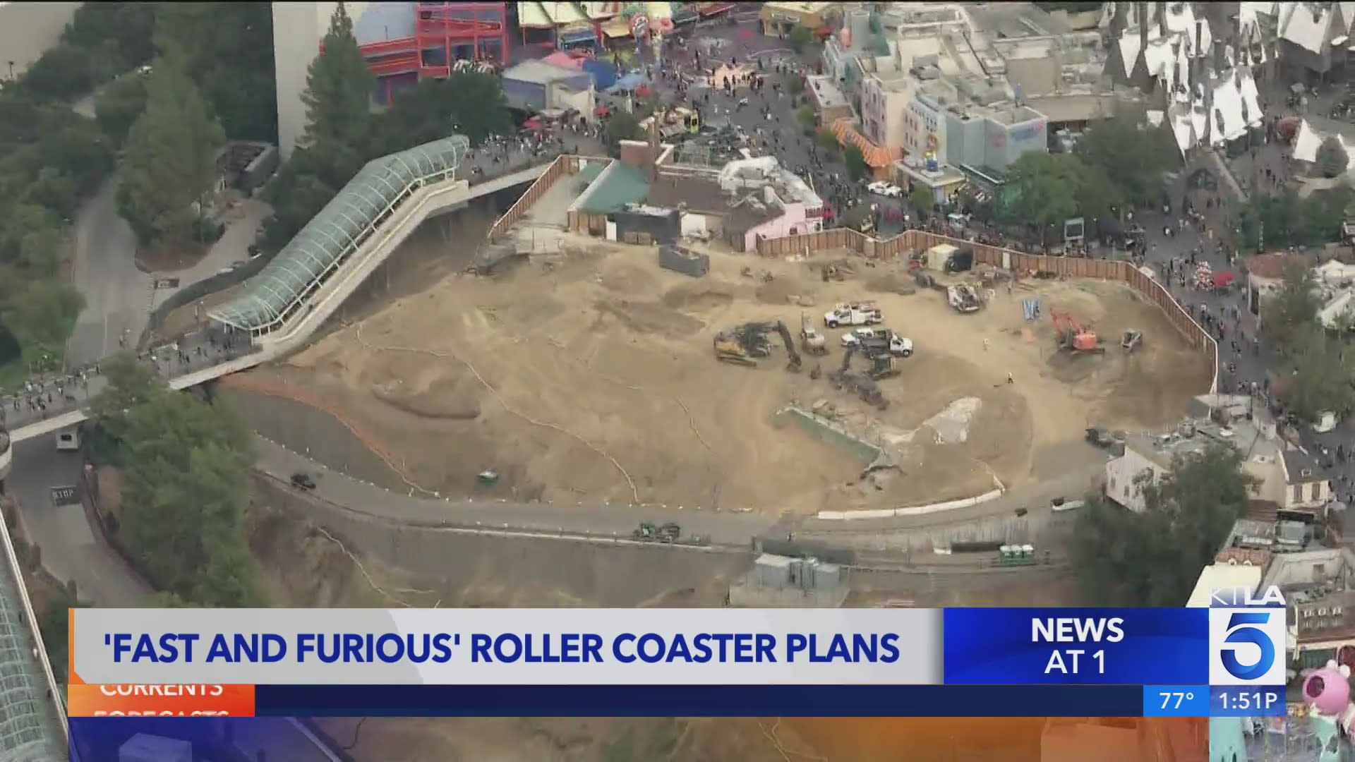 Universal plans to reduce noise from its upcoming Fast and Furious rollercoaster from reaching nearby homes