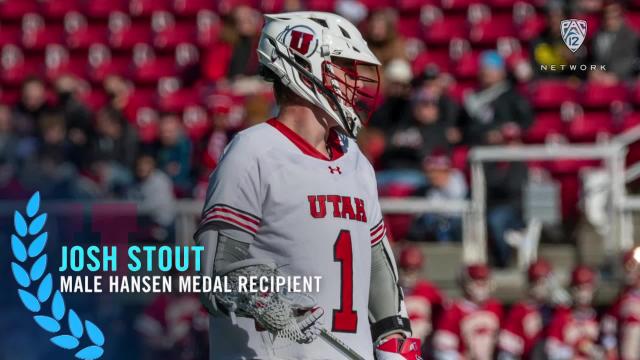 Josh Stout is Utah's 2021-22 male Tom Hansen Medal winner