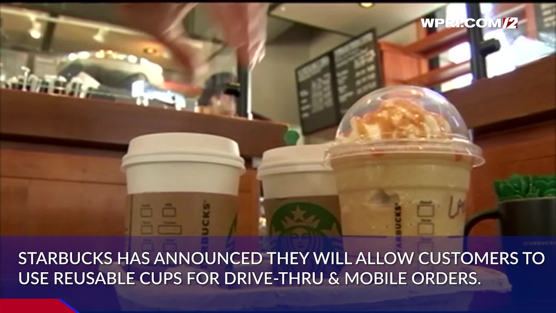 Starbucks will accept reusable cups for drive-thru and mobile orders