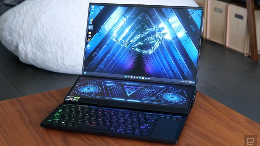 Sporting ASUS' second-gen ScreenPad Plus, the ROG Zephyrus Duo 16 features an innovative design with a main 16-inch display and a 14-inch secondary panel. 