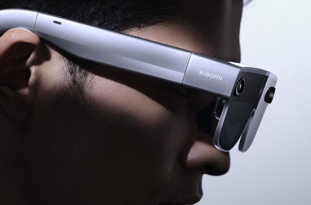 Promotional image of Xiaomi's new Concept AR glasses, in deep shadow.