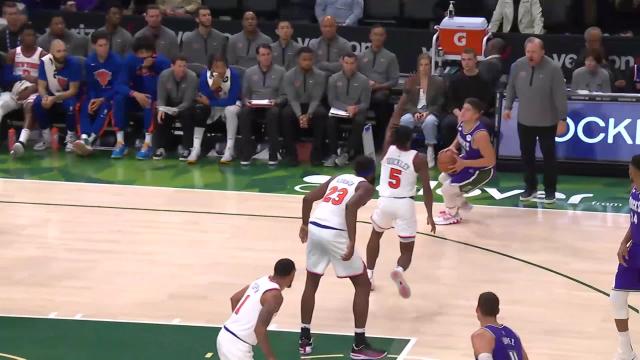 Grayson Allen with an and one vs the New York Knicks